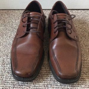 Ecco Mens Size EUR 41 US 8.5 Brown Leather LaceUp Formal Oxford Dress Shoes